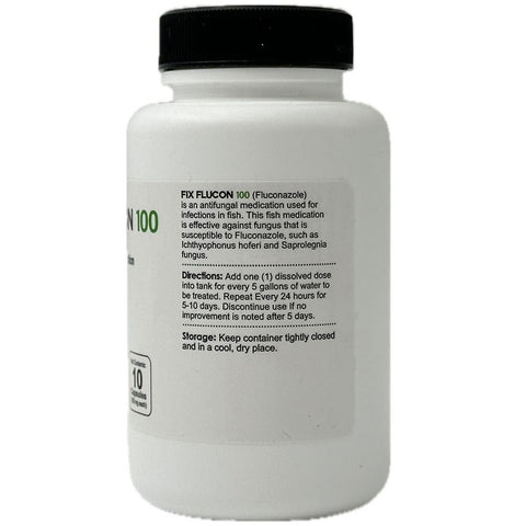 Fix Flucon (Fluconazole) Tablets Fish Antibiotics, 100-mg, 10-count